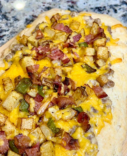 Breakfast Biscuit Pizza 