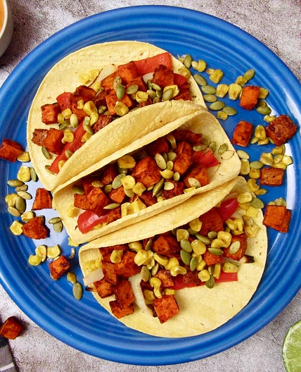 Vegan Roasted Sweet Potato Tacos