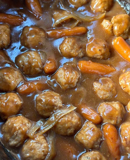 Crockpot Gravy Meatballs