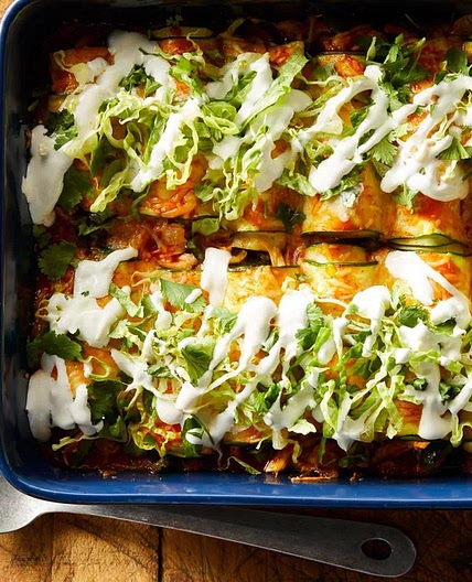 Zucchini Chicken Enchiladas(After 3rd week)