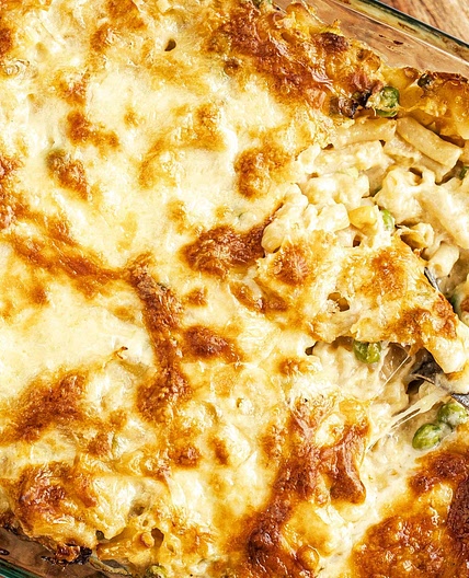 Creamed Corn Chicken & Macaroni Bake recipe
