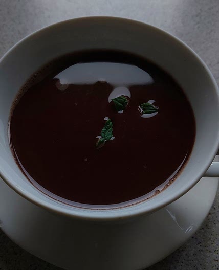 Vegan homemade hot chocolate