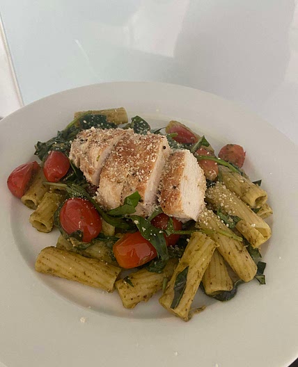 Bottled pesto pasta
