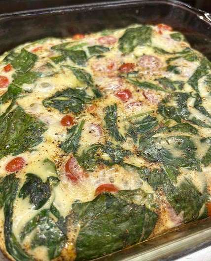 Egg White Spinach Bake