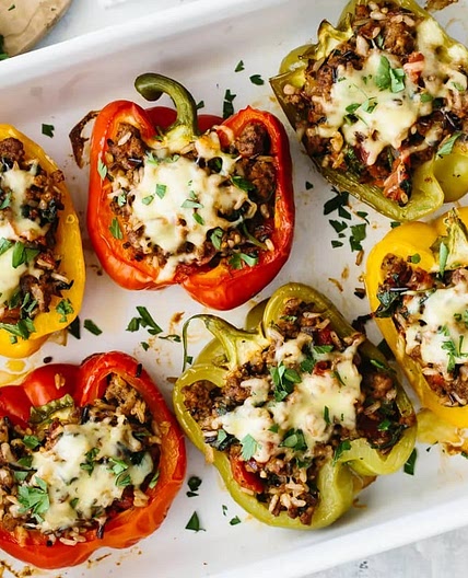 BEST Stuffed Peppers + Meal Prep Tips