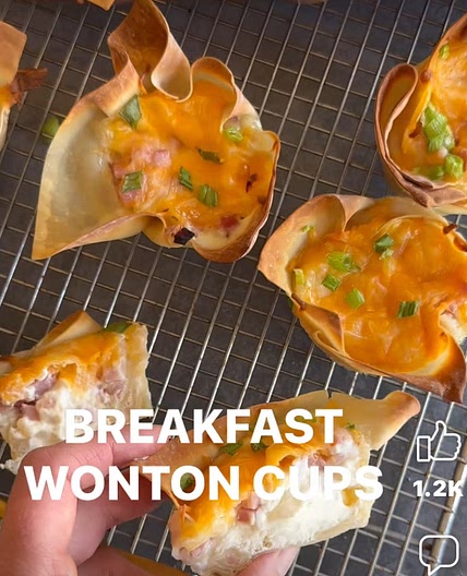 Wonton Breakfast cups