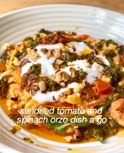 Sun-Dried Tomato and Spinach Orzo
