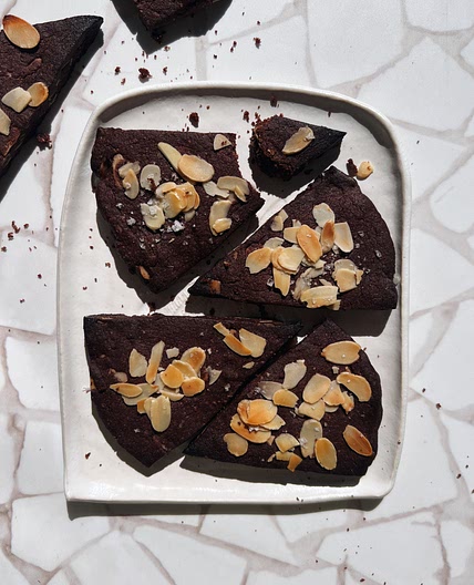 Salted Almond Chocolate Shortbread