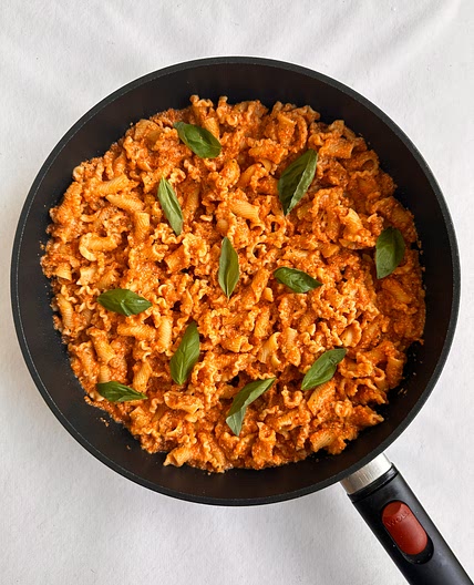 Creamy Tomato Cottage Cheese Pasta