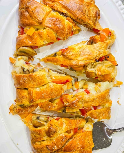 Cheesesteak Crescent Dough Braid