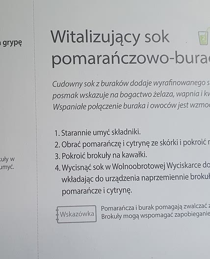 Witalizujący sok pomarańczowo-buraczany