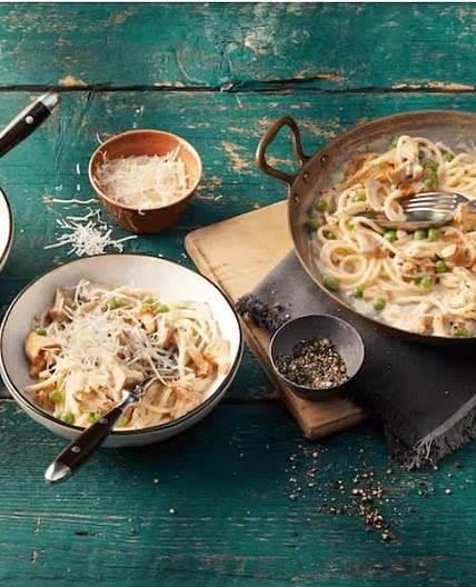 Spaghetti mit Pfifferlingen & Speck