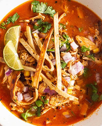 Healthy Chicken Tortilla Soup