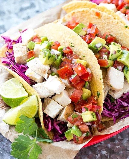 Chicken and Fresh Herb Tacos