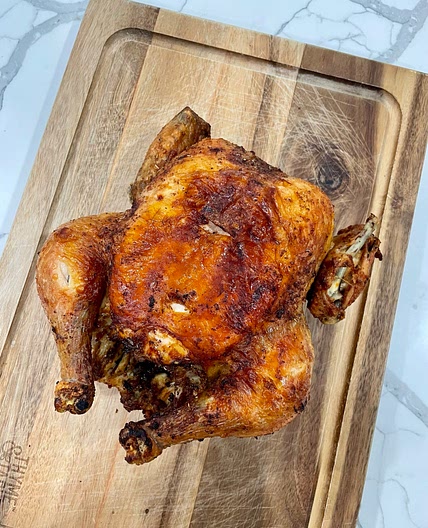 Air fryer rotisserie chicken