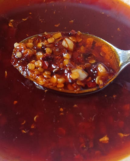 Homemade chilli oil