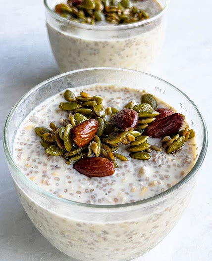 Naturally Sweetened Overnight Oats with Chia Seeds (Basic Recipe)