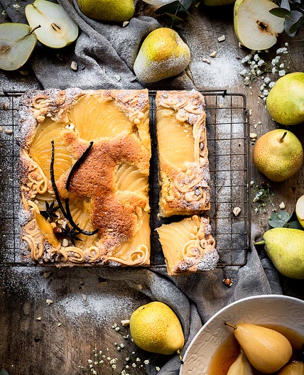 Frangipane Tart with Poached Pears | Bibbyskitchen recipes |