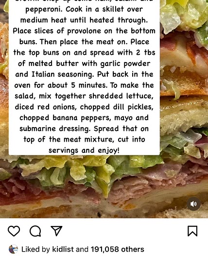 Italian Subs on Hawaiian rolls 