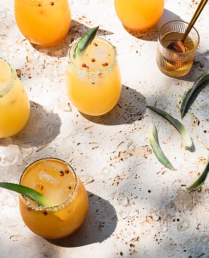 Pineapple Margaritas with Pink Peppercorn Ice | Bibbyskitchen recipes