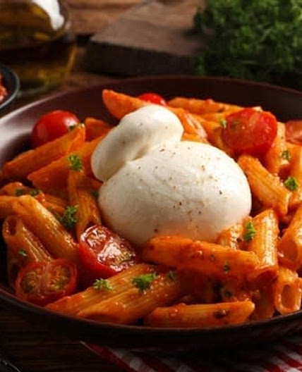 Pâtes chorizo & burrata