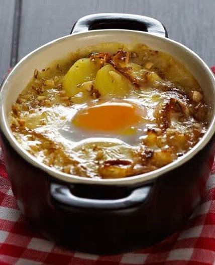 Oeuf cocotte façon tartiflette