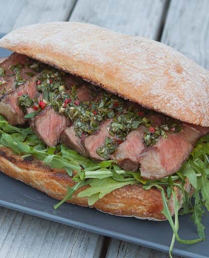 Steak sandwich au chimichurri