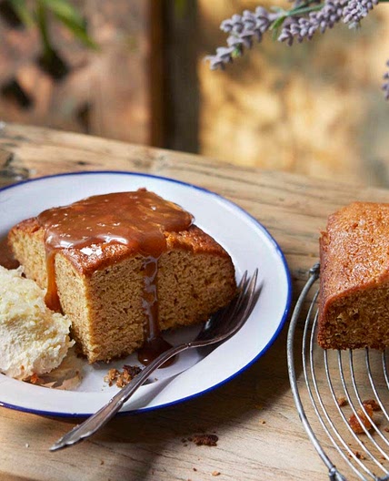 Gingerbread with salted caramel and clotted cream