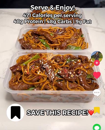 Mongolian beef noodles