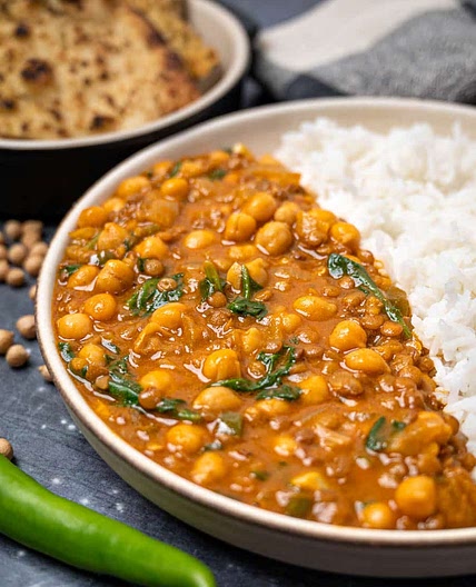 Red lentil and chickpea stew