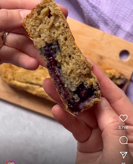 Blueberry and banana weetbix cake