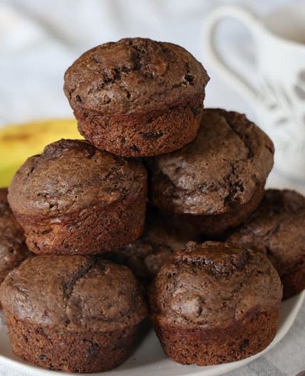Double Chocolate Banana Muffins