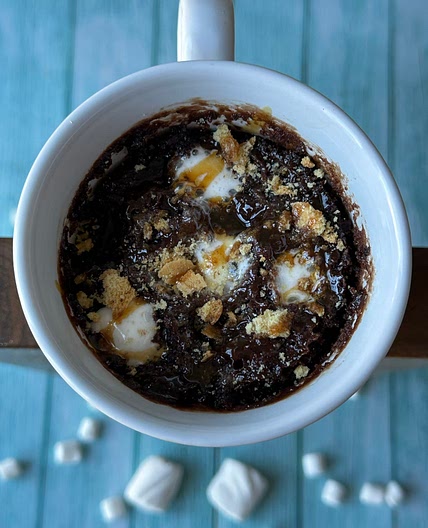 S’mores Mug Cake ( 3 minute recipe ) 