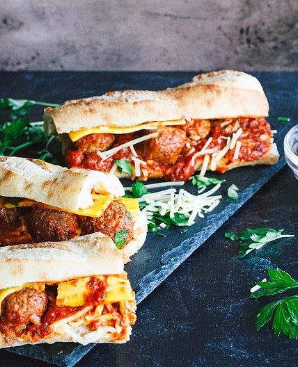 Quick Game Day Vegan Meatball Subs
