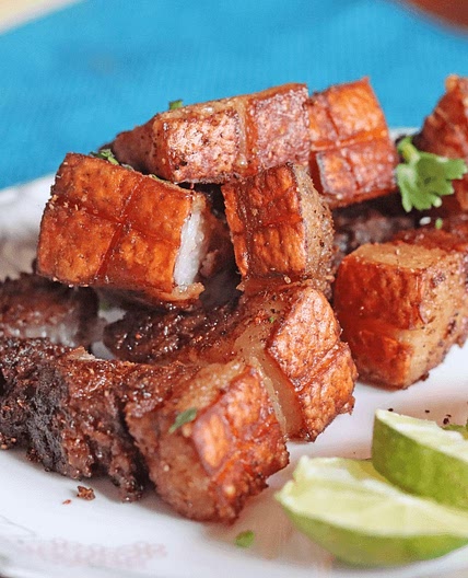Easy Air Fryer Pork Belly - Crispy tips - TopAirFryerRecipes