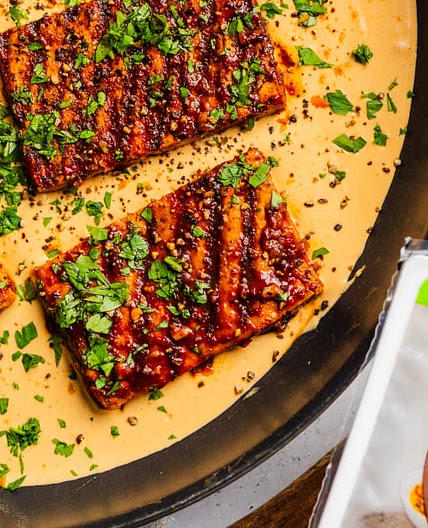 Tofu Steaks with Cajun Sauce