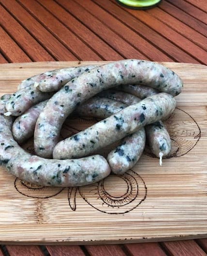 Chicken and wild garlic sausage recipe