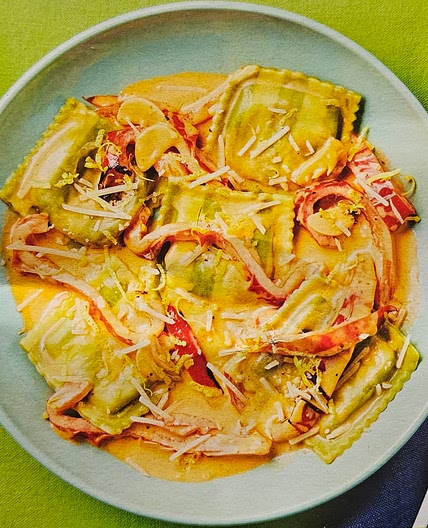 Creamy Lemon Spinach Ricotta Ravioli