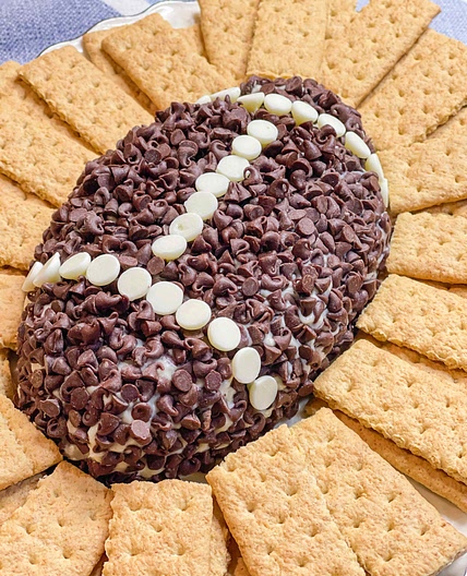 Football Chocolate Chip Cheesecake Dip
