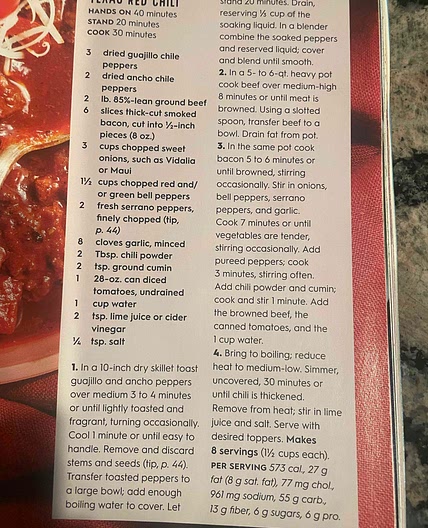 Magazine chili