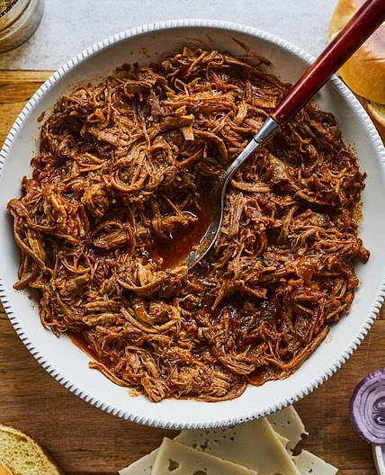 Porc effiloché à la mijoteuse