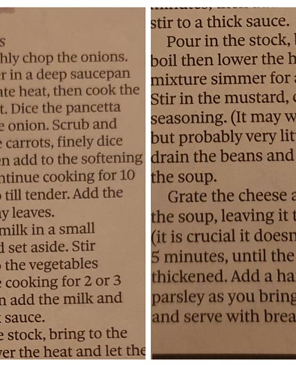 Cheese soup with beans and bacon