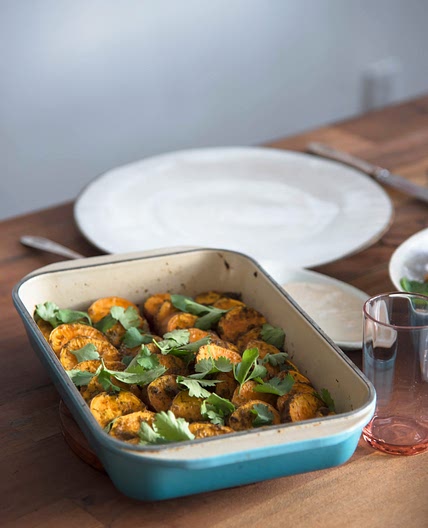 Chermoula Roasted Sweet Potatoes