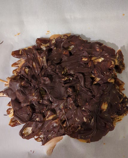 Peanut Butter & Chocolate Date Bark