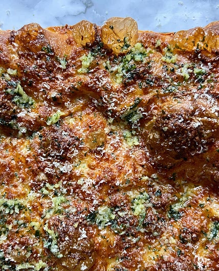 Garlic Butter + Cheese Stuffed Focaccia