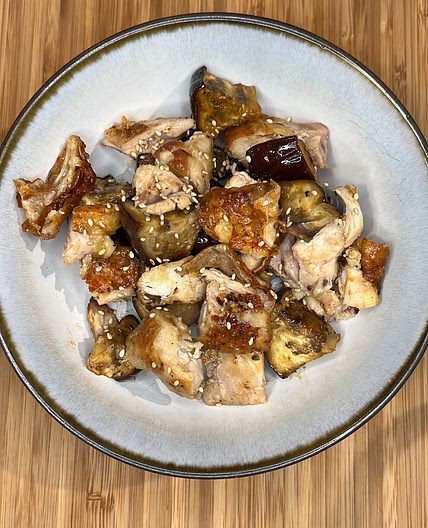 Crispy Chicken and Eggplant Bites