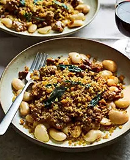 Sausage, sage & butterbean ragù