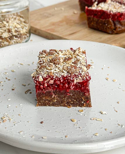 No-Bake Raspberry Crumble Bars