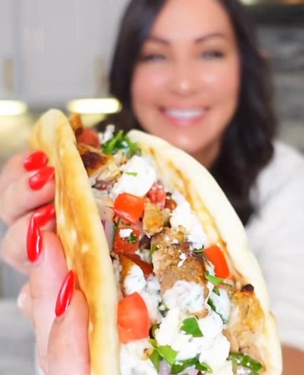 Greek Chicken Gyros on Homemade Spit 