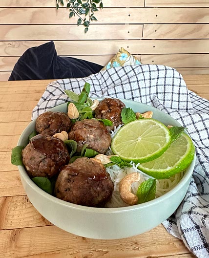Boulettes de viande soja miel 